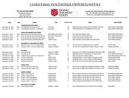 Christmas Volunteer Needs 2014