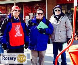 Lawrence Central Rotary Members Volunteering on Mass Street