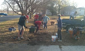 East Lawrence sidewalk cleanup
