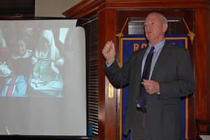 Colonel Gary LaGrange Speaks at Lawrence Central Rotary