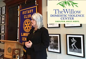 Joan Schultz from the Willow Domestic Violence Center