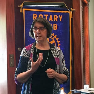 Theatre Lawrence ED Mary Doveton Speaks to Lawrence Central Rotary